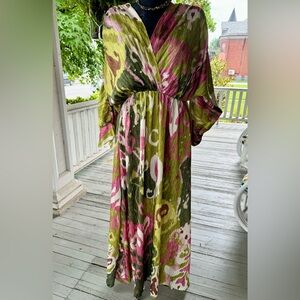 Colorful summer batwing dress
